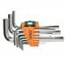 Ключи шестигранные 9шт 1.5-10мм CrV (короткие) GRAD (4022075)