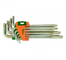 Ключи TORX 9шт T10-T50мм CrV (средние с отвер) GRAD (4022285)