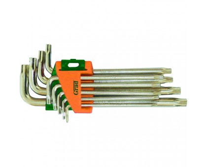 Ключи TORX 9шт T10-T50мм CrV (средние с отвер) GRAD (4022285)