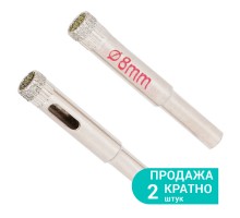 Коронки алмазные по керамике и стеклу Ø8мм SIGMA (1541081)