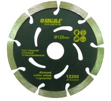 Круг алмазный сегментированный Ø400×25.4мм, 3800об/мин SIGMA (1922401)