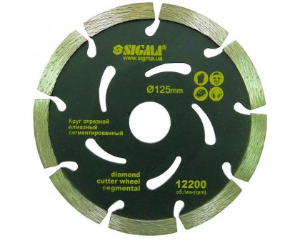 Круг алмазный сегментированный Ø400×25.4мм, 3800об/мин SIGMA (1922401)