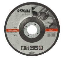 Круг зачистной по металлу Ø125×6.0×22.2мм, 12200об/мин SIGMA (1931311)