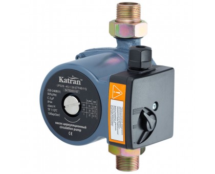 Насос циркуляционный 65Вт Hmax 4м Qmax 63л/мин Ø1" 130мм + гайки Ø3/4" WETRON (774511)