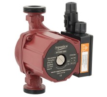 Насос циркуляционный энергосберегающий 45Вт Hmax 6м Qmax 50л/мин Ø1 1/2" 180мм + гайки Ø1" AQUATICA (774136)