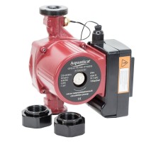Насос циркуляционный с термодатчиком 100Вт Hmax 6м Qmax 75л/мин Ø1 1/2" 130мм + гайки Ø1" AQUATICA (774033)