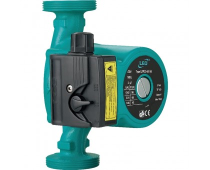 Насос циркуляционный 270Вт Hmax 12м Qmax 65л/мин Ø1 1/2" 180мм + гайки Ø1" LEO 3.0 (774471)