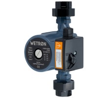 Насос циркуляционный 65Вт Hmax 4м Qmax 63л/мин Ø1 1/2" 180мм + гайки Ø1" WETRON (774512)
