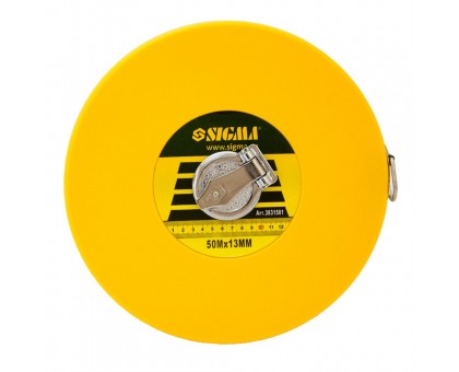 Рулетка стекловолокно 50м×13мм SIGMA (3831501)