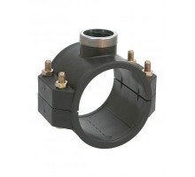 Седловой хомут з ​​армуючим кільцем на один вихід 110 x 2 