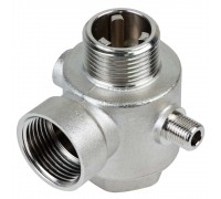 Соединитель пятивыводной + обратный клапан 80мм M1”×F1”×F1”×M1/4”×F1/4” Silver 480г AQUATICA (779601)
