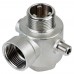 Соединитель пятивыводной + обратный клапан 80мм M1”×F1”×F1”×M1/4”×F1/4” Silver 480г AQUATICA (779601)