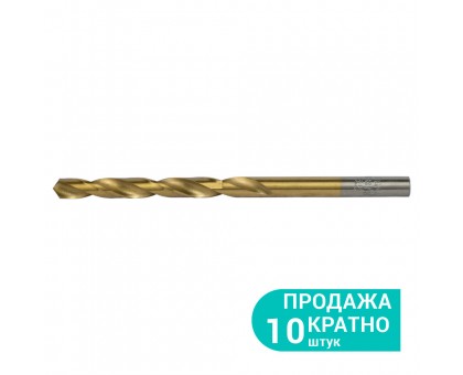 Сверло по металлу HSS-TIN титановое Ø5.5мм (pvc, КРАТНО 10шт) SIGMA (1165481)