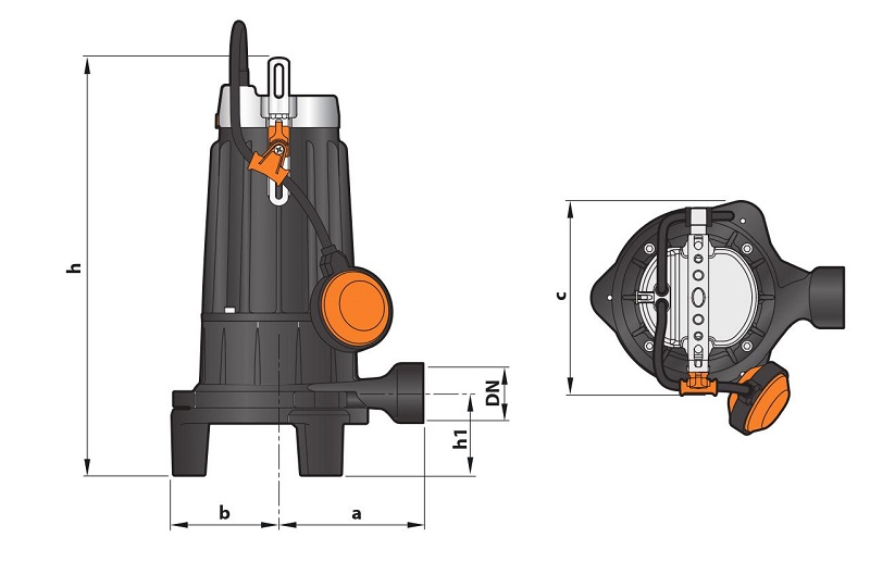 розміри Pedrollo Tritus TRm 0.75 
