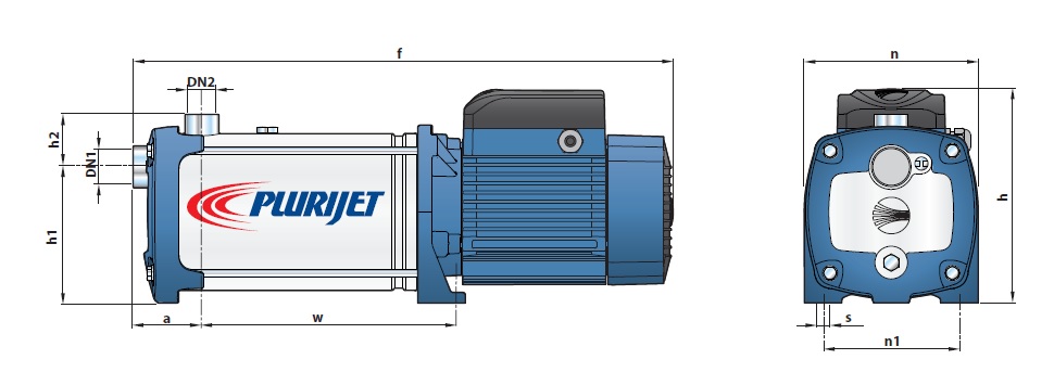Pedrollo PLURIJET 3/130 розміри